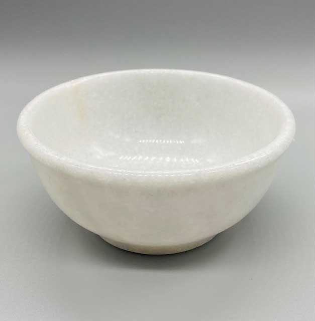 4" White Marble scrying bowl